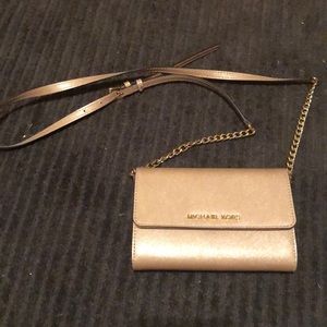 Michael Kors rose gold crossbody bag